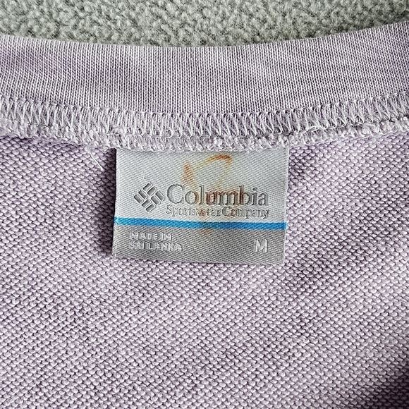 Columbia Women's French Terry Crew Neck Pullover Sweatshirt Lilac Size M‎ - Picture 3 of 8